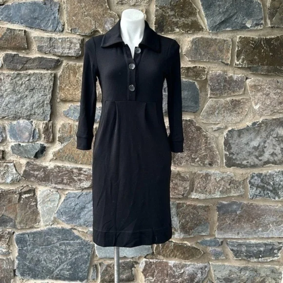 Diane Von Furstenberg DVF 100% wool dress in Black Size 8 - Picture 1 of 8